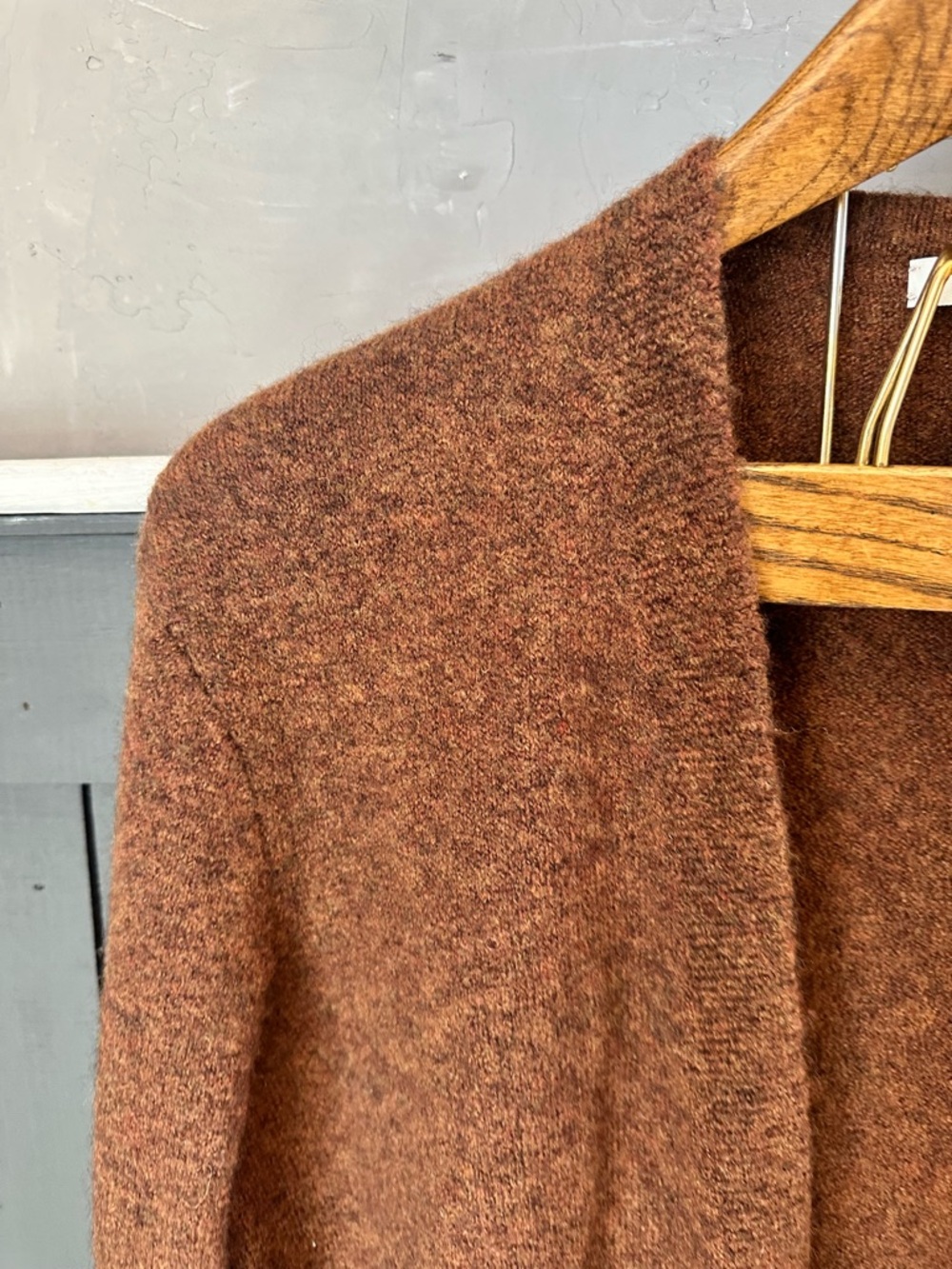 Madewell Super Soft Heathered Clay Long Line Kent‎ Open Cardigan Pockets sz S - Picture 3 of 15